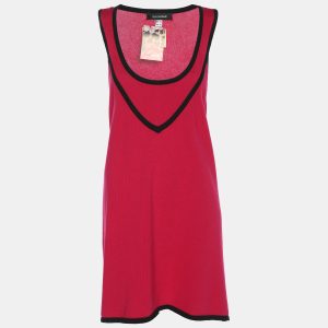 Anna Scholz Pink/Black Jersey Piped Vest Top XXL, Shirts & Tops - Luxury Closet catalog