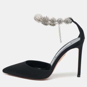 Aquazzura Black Grosgrain Crystal Embellished Comet Pumps Size 36, Pumps - Luxury Closet catalog