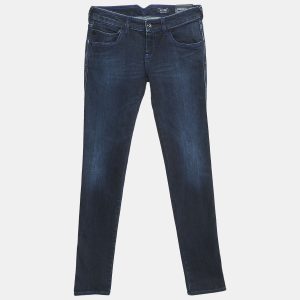 Armani Jeans Navy Blue Faded Denim Skinny Fit J40 Jeans S Waist 27", Jeans - Luxury Closet
