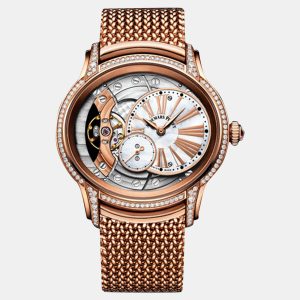 Audemars Piguet Millenary 77247OR.ZZ.1272OR.01 Manual Winding White MOP 18k Rose Gold Women's Wristwatch 39.5 mm, Watches - Luxury Closet catalog