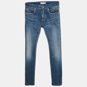 Balenciaga Blue Denim Distressed Hem Archetype Jeans S Waist 24", Jeans - Luxury Closet
