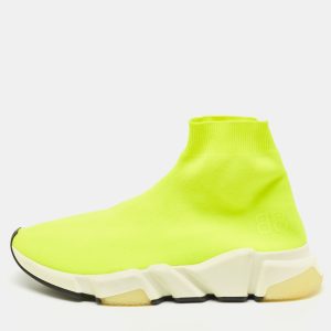 Balenciaga Neon Yellow Knit Fabric Speed Trainer Sneakers Size 39, Athletic Shoes & Sneakers - Luxury Closet