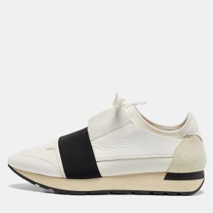 Balenciaga White Leather and Mesh Race Runner Low Top Sneakers Size 40, Athletic Shoes & Sneakers - Luxury Closet catalog