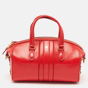 Bally Red Leather Small Beckett Week Top Handle Bag, Satchels - Luxury Closet catalog