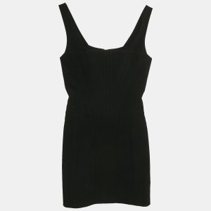 Balmain Black Crepe Corset Scoop Neck Mini Dress S, Dresses - Luxury Closet catalog