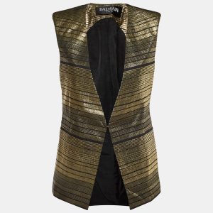 Balmain Gold Lurex and Silk Long Vest M, Coats & Jackets - Luxury Closet catalog