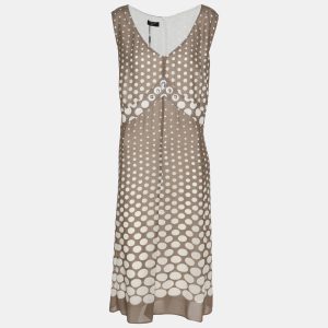 Basler Grey Polka Dot Chiffon Sleeveless Dress XXL, Dresses - Luxury Closet