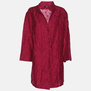 Basler Fuchsia Linen Blend Embroidered Shirt XXL, Shirts & Tops - Luxury Closet catalog