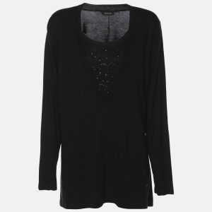 Basler Black Wool Knit V Neck Sweater XXL, Sweaters & Cardigans - Luxury Closet