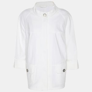Weekend Basler White Stretch Cotton Bell Sleeve Blazer XL, Coats & Jackets - Luxury Closet catalog