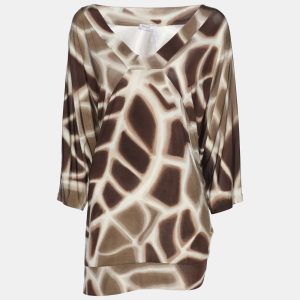 Basler Brown Printed Jersey Top XXL, Shirts & Tops - Luxury Closet catalog
