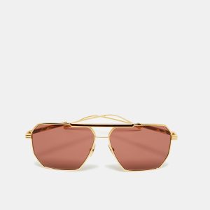 Bottega Veneta Red/Gold Tone BV1012S Aviators Sunglasses, Sunglasses - Luxury Closet catalog