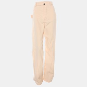 Bottega Veneta Peach Cotton High-Waist Panelled Jeans M, Jeans - Luxury Closet