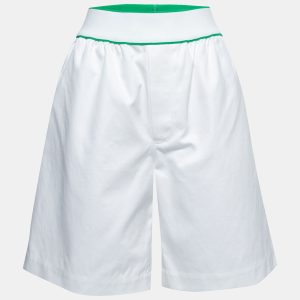 Bottega Veneta White Cotton Bermuda Shorts M, Shorts - Luxury Closet