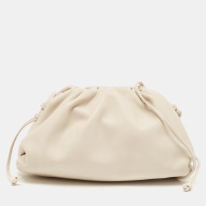 Bottega Veneta The Pouch XS White Leather Clutches, Clutches & Special Occasion Bags - Luxury Closet