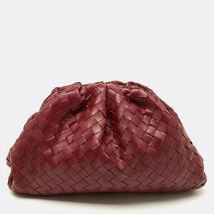 Bottega Veneta Burgundy Intrecciato Leather Teen Pouch Clutch, Clutches & Special Occasion Bags - Luxury Closet catalog