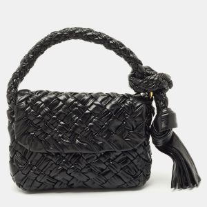 Bottega Veneta Black Intreccio Leather kalimero Citta Shoulder Bag, Shoulder Bags - Luxury Closet catalog