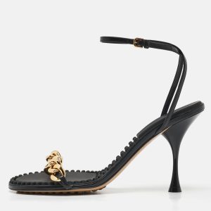 Bottega Veneta Black Leather Dot Ankle Strap Sandals Size 40.5, Sandals - Luxury Closet catalog