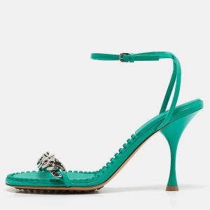 Bottega Veneta Green Leather Dot Ankle Strap Sandals Size 41, Sandals - Luxury Closet catalog