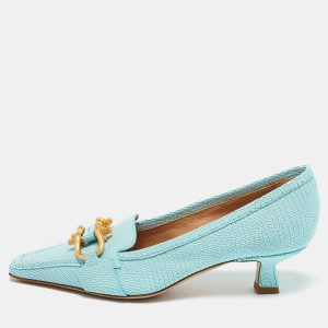 Bottega Veneta Blue Embossed Leather BV Madame Pumps Size 36, Pumps - Luxury Closet catalog