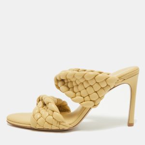 Bottega Veneta Beige Intrecciato Leather Twisted Padded BV Curve Slide Sandals Size 41, Sandals - Luxury Closet catalog