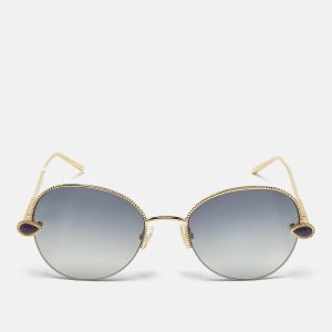 Boucheron Blue/Gold Tone Gradient BC0079S Aviator Sunglasses, Sunglasses - Luxury Closet catalog