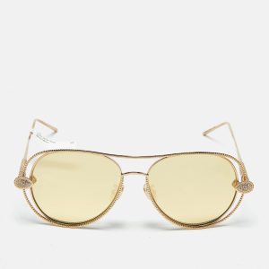 Boucheron Gold Mirrored BC0030S Crystals Aviator Sunglasses, Sunglasses - Luxury Closet catalog