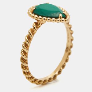 Boucheron Serpent Boheme Malachite 18k Yellow Gold S Motif Ring Size 51, Rings - Luxury Closet catalog