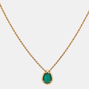 Boucheron Serpent Boheme Malachite 18k Yellow Gold S Motif Necklace, Necklaces - Luxury Closet catalog