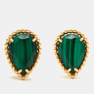 Boucheron Serpent Boheme Malachite 18k Yellow Gold S Motif Earrings, Earrings - Luxury Closet catalog