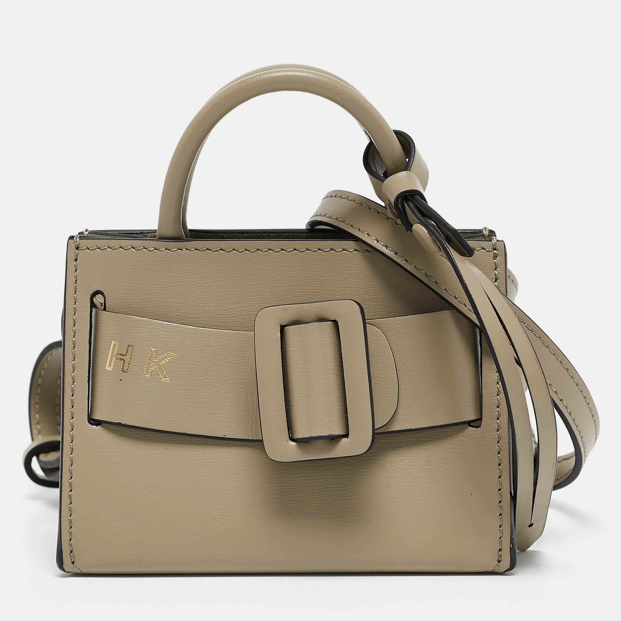 Boyy Khaki Green Leather Micro Bobby Charm Bag, Shoulder Bags - Luxury Closet