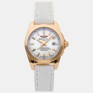 Breitling White Shell 18k Rose Gold Galactic H7234812/A791 Quartz Women's Wristwatch 29 mm, Watches - Luxury Closet catalog
