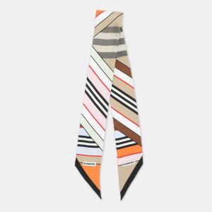 Burberry Multicolor Montage Print Silk Skinny Neck Scarf, Scarves & Shawls - Luxury Closet catalog