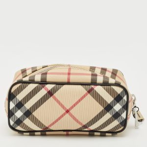 Burberry Beige Nova Check PVC Mini Cosmetic Pouch, Apparel & Accessories - Luxury Closet catalog