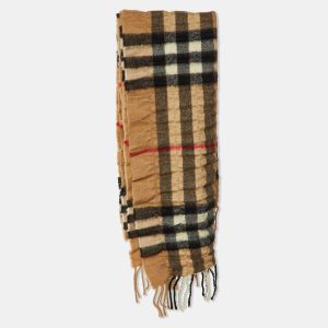 Burberry Beige Vertical Quilted Cashmere & Merino Wool Scarf, Scarves & Shawls - Luxury Closet catalog