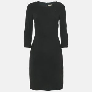 Burberry Black Crepe Full Sleeve Mini Dress S, Dresses - Luxury Closet catalog