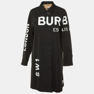 Burberry Black Logo Print Cotton Gabardine Antonia Car Coat M, Coats & Jackets - Luxury Closet catalog