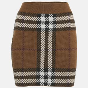 Burberry Birch Black Checkered Wool Mini Skirt S, Skirts - Luxury Closet catalog