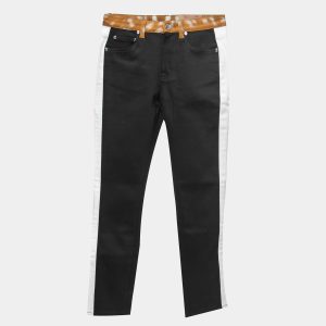 Burberry Black Denim Deer Print Trim Skinny Jeans S Waist 26", Jeans - Luxury Closet