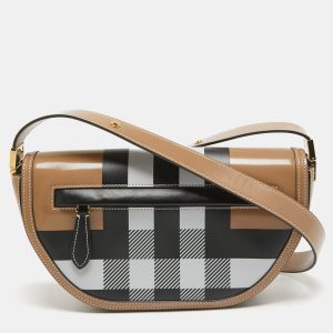 Burberry Beige Check Patent and Leather Small Olympia Shoulder Bag, Shoulder Bags - Luxury Closet catalog