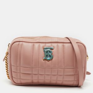 Burberry Pink Quilted Leather Small Lola Camera Bag, Handbags - Luxury Closet