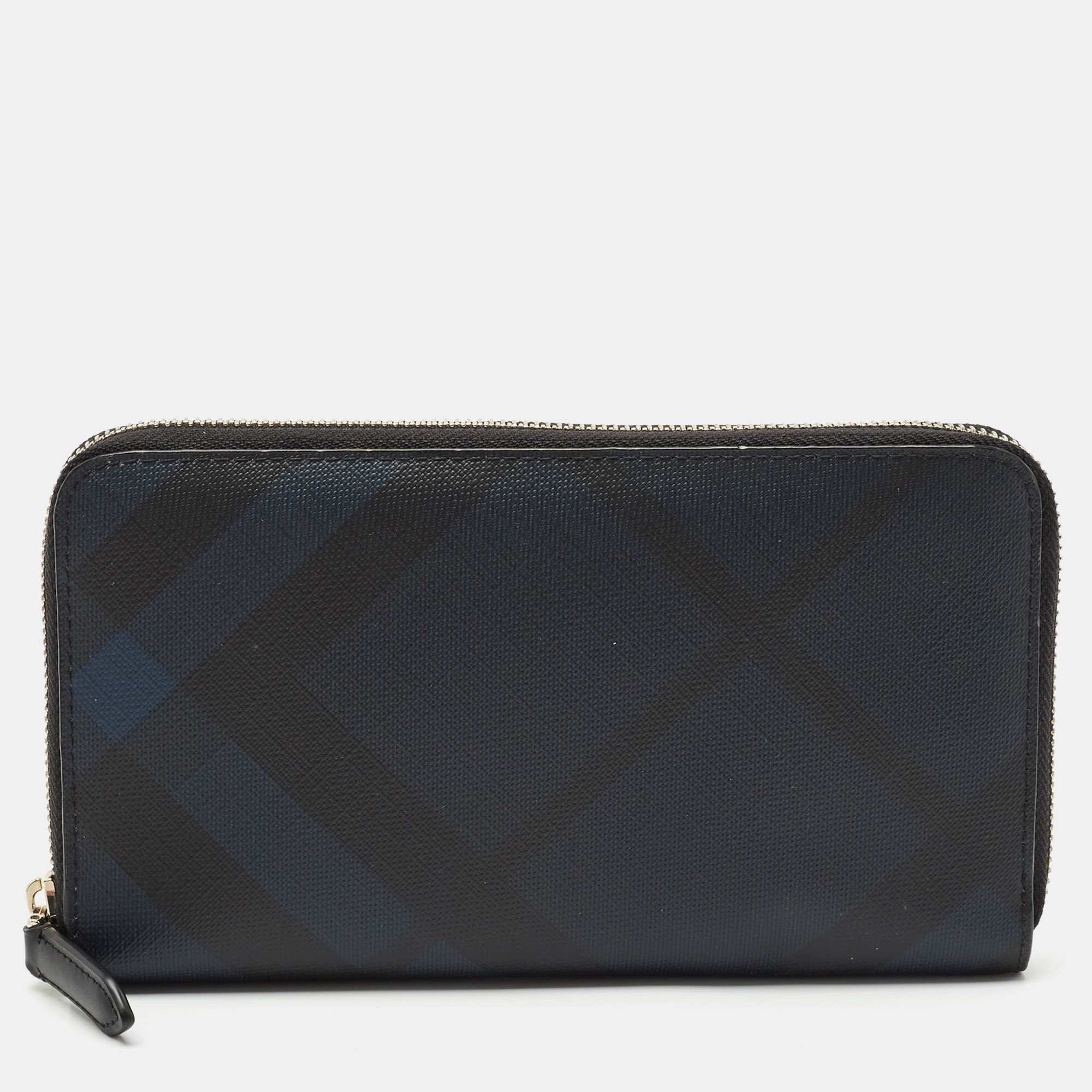 Burberry Navy Blue/Black London Check Coated Canvas Travel Continental Wallet, Wallets & Money Clips - Luxury Closet catalog