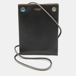 Burberry Black Leather Small Rivet Crossbody Bag, Handbags - Luxury Closet catalog