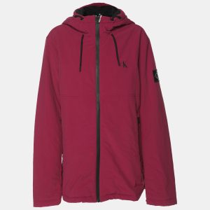 Calvin Klein Magenta Nylon Hoodie Jacket L, Coats & Jackets - Luxury Closet catalog