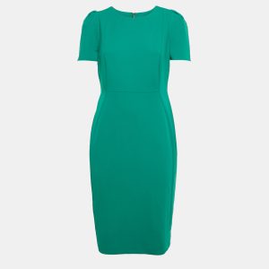 Calvin Klein Green Knit Knee-Length Dress M, Dresses - Luxury Closet