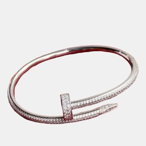 Cartier 18K White Gold and Diamond Juste Un Clou Bracelet, Bracelets - Luxury Closet catalog