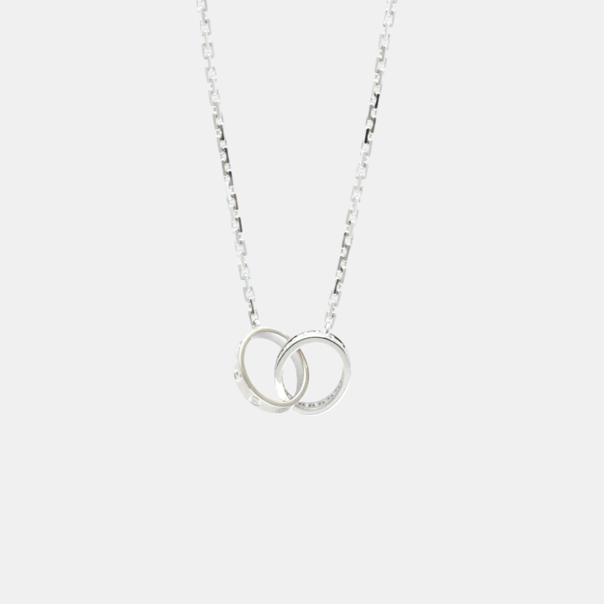 Cartier 18K White Gold and Diamond Love Pendant Necklace, Necklaces - Luxury Closet catalog