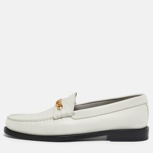 Celine White Leather Luco Triomphe Chain Loafers Size 39, Loafers & Slip-Ons - Luxury Closet catalog