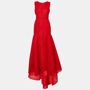 CH Carolina Herrera Red Tricot Mesh Sleeveless Gown M, Dresses - Luxury Closet catalog
