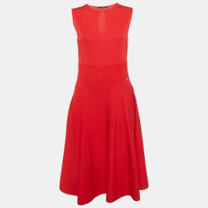 CH Carolina Herrera Red Knit Sleeveless Dress M, Dresses - Luxury Closet